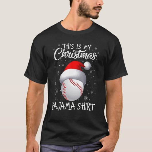 Das ist meine Weihnachts-Pajama-Baseball-Weihnacht T-Shirt (Vorderseite)