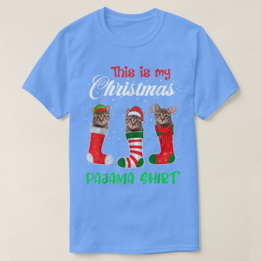 Das ist meine Weihnachts Pajama Chat Kitten Lover T-Shirt (Design vorne)