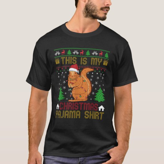 Das ist meine Weihnachts-Pajama-Eichhörnchenfamili T-Shirt (Vorderseite)