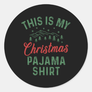 Das ist meine Weihnachts Pajama Funny Men Women Pj Runder Aufkleber