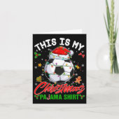 Das ist meine Weihnachts-Pajama-Fußball-Weihnachts Karte (Vorderseite)
