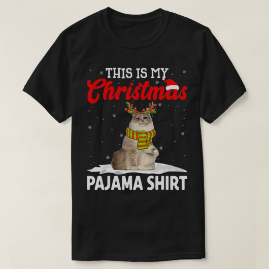 Das ist meine Weihnachts-Pajama-Ragdoll-Katze T-Shirt (Design vorne)