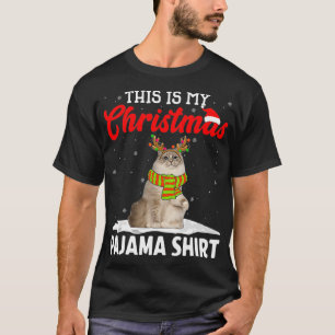 Das ist meine Weihnachts-Pajama-Ragdoll-Katze T-Shirt