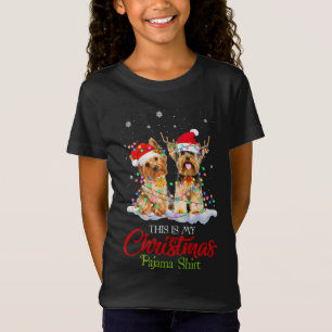 Das ist meine Weihnachts-Pajama-Shirt Yorkie-Weihn T-Shirt