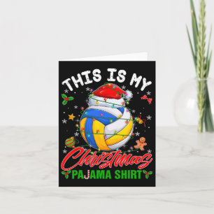 Das ist meine Weihnachts-Pajama-Volleyball-Weihnac Karte
