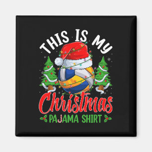 Das ist meine Weihnachts-Pajama-Volleyball-Weihnac Magnet