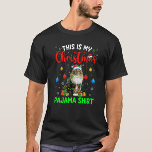 Das ist meine Weihnachts-Pajama-Waldkatze X T-Shirt