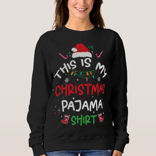 Das ist meine Weihnachts-Pajama-Weihnachtsfamilie Sweatshirt (Vorderseite)