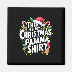 Das ist meine Weihnachts-Pajama-Weihnachtsmannmütz Magnet