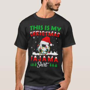 Das ist meine Weihnachts-Pyjama-Fußball-Santa-Mütz T-Shirt