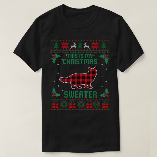 Das ist meine Weihnachts-Sweater-Ragdoll-Katze Lov T-Shirt (Design vorne)