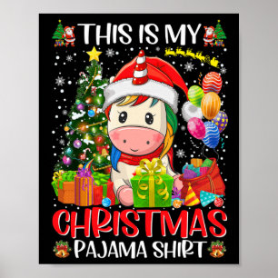Das ist meine Weihnachts Unicorn Xmas Frauen Mädch Poster