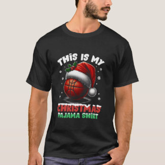 Das ist meine Weihnachtsbasketball-Weihnachtsmannm T-Shirt