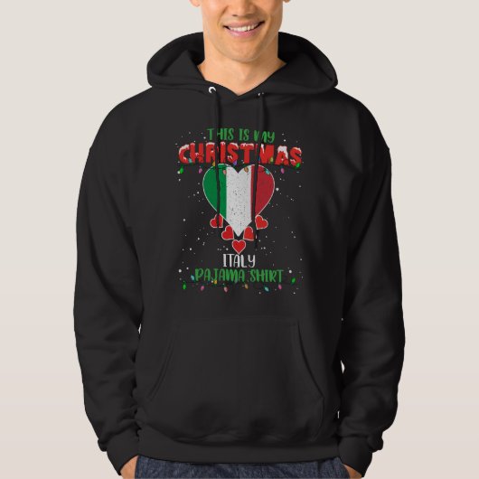 Das ist meine Weihnachtsbeleuchtung Liebe Italien Hoodie (Vorderseite)