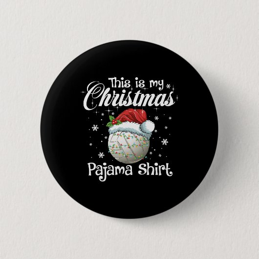 Das ist meine Weihnachtsfamilie Pajama Xmas Volley Button (Vorderseite)