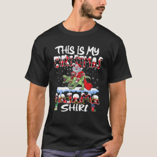 Das ist meine Weihnachtsfeier Pajama Santa Riding T-Shirt