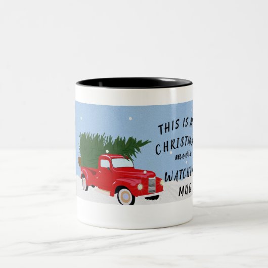 Das ist meine Weihnachtsfilm-Tasse Zweifarbige Tasse (Mittel)