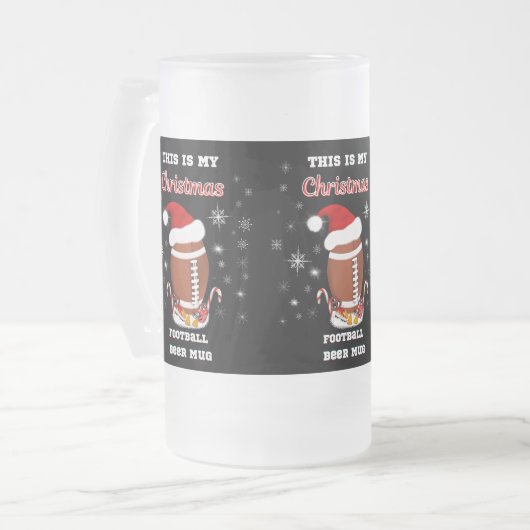 Das ist meine Weihnachtsfußball-Tasse Mattglas Bierglas (Vorderseite Links)
