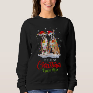 Das ist meine Weihnachtspyjama-Boxerhund-Santamütz Sweatshirt