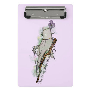 Das ist meine Zauberwand - gotische Hexenhand Mini Klemmbrett