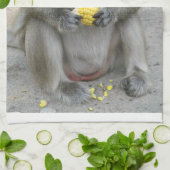 Das ist meins! ... Wild Thai Macaque Monkey Geschirrtuch (Gefaltet)