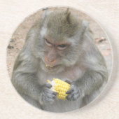 Das ist meins! ... Wild Thai Macaque Monkey Getränkeuntersetzer (Vorne)