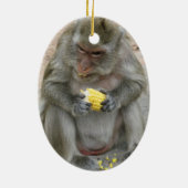 Das ist meins! ... Wild Thai Macaque Monkey Keramik Ornament (Hinten)