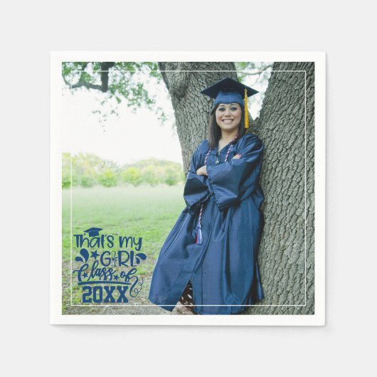 Das ist My Girl Class 20XX Foto Abschluss Serviette (Vorderseite)