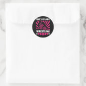 Das ist My Girl - Girls Wrestling - Wrestling Mama Runder Aufkleber (Tasche)