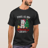 Das ist My Westie Hund Weihnachtsmannmütze Weihnac T-Shirt (Vorderseite)
