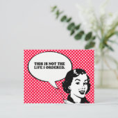 DAS IST NICHT DAS LEBEN, DAS ICH T - Shirt BESTELL Postkarte (Stehend Vorderseite)