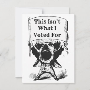 Das ist nicht das, wofür ich gestimmt habe postkarte