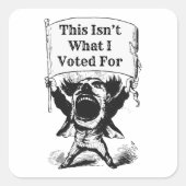 Das ist nicht das, wofür ich gestimmt habe quadratischer aufkleber (Vorderseite)