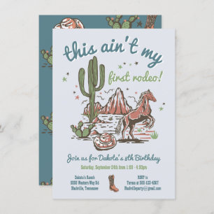 Das ist nicht mein erster Rodeo Cowboy zum Geburts Einladung