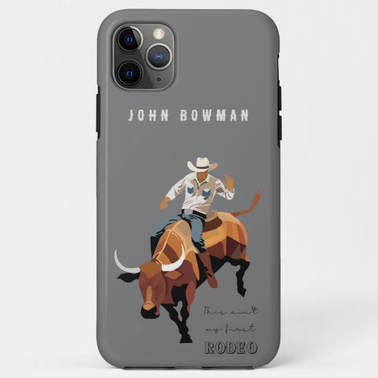 Das ist nicht mein erstes RODEO: Bull-Reiter Case-Mate iPhone Hülle (Rückseite)