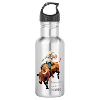 Das ist nicht mein erstes RODEO: Bull-Reiter Edelstahlflasche