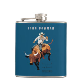 Das ist nicht mein erstes RODEO: Bull-Reiter Flachmann