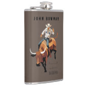 Das ist nicht mein erstes RODEO: Bull-Reiter Flachmann (Rechts)