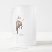 Das ist nicht mein erstes RODEO: Bull-Reiter Mattglas Bierglas (Vorderseite Links)