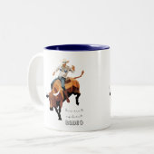 Das ist nicht mein erstes RODEO: Bull-Reiter Zweifarbige Tasse (Vorderseite Links)