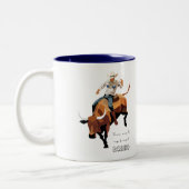 Das ist nicht mein erstes RODEO: Bull-Reiter Zweifarbige Tasse (Links)