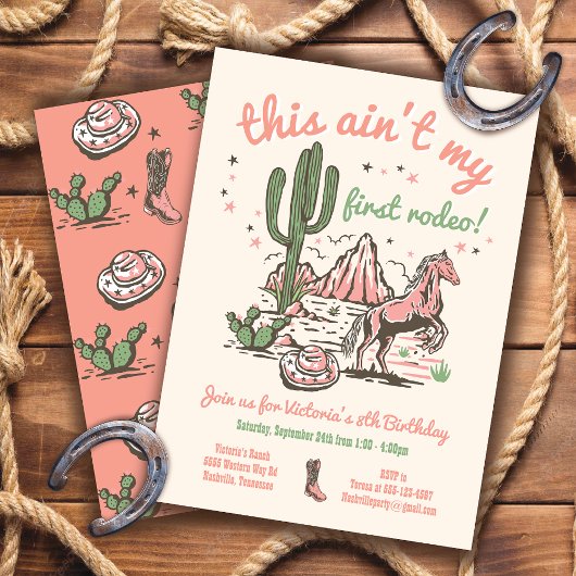 Das ist nicht mein erstes Rodeo Cowgirl zum Geburt Einladung