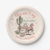 Das ist nicht mein erstes Rodeo Cowgirl zum Geburt Pappteller (Vorderseite)