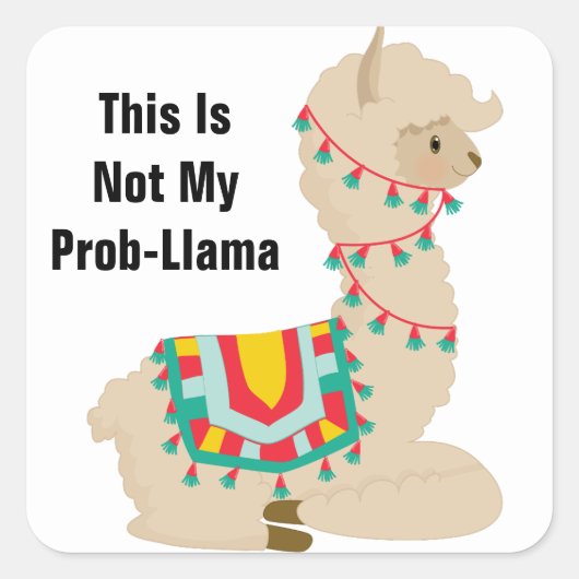 Das ist nicht mein Probllama Llama Sticker (Vorderseite)