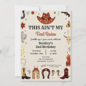 Das ist nicht meine erste Rodeo-Boy-Einladung Einladung (Vorderseite)
