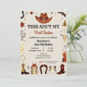 Das ist nicht meine erste Rodeo-Boy-Einladung Einladung (Stehend Vorderseite)