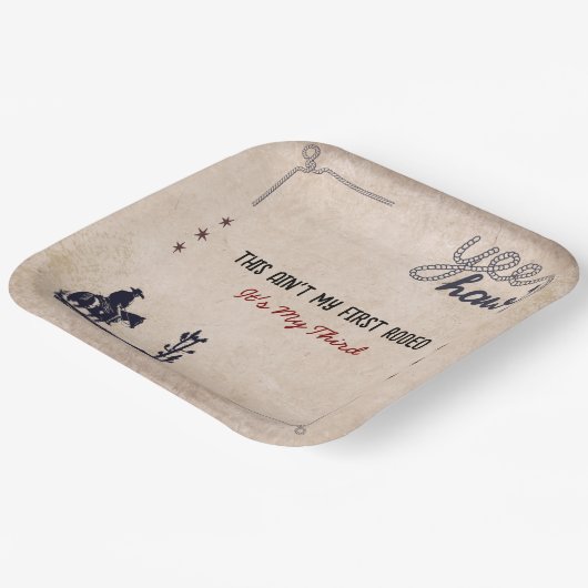 Das ist nicht meine erste Rodeo-Papierplatte Pappteller (Gewinkelt)