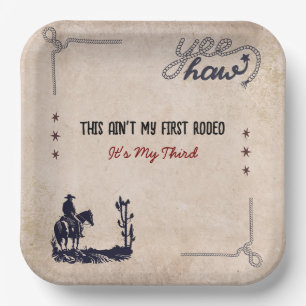 Das ist nicht meine erste Rodeo-Papierplatte Pappteller