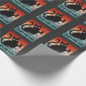 Das ist nicht meine, Unschuldige Katze mit Messer Geschenkpapier (Ecke)