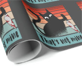 Das ist nicht meine, Unschuldige Katze mit Messer Geschenkpapier (Rolleneckpunkt)